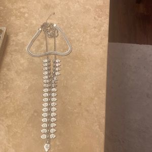 Silver free people necklace